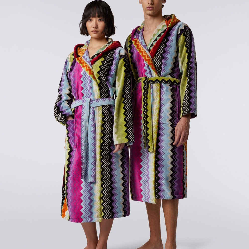 Missoni Home Zigzag Giacomo Hooded Bathrobe Small
